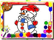 Hình ảnh game Happy Snowman Coloring