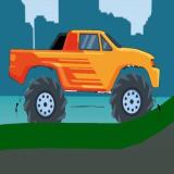 Chơi game poki Monster Truck Hill Driving 2D